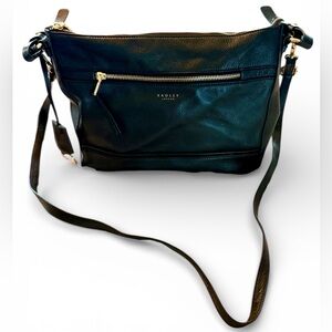 RADLEY London Open Top Black Leather Shoulder Bag